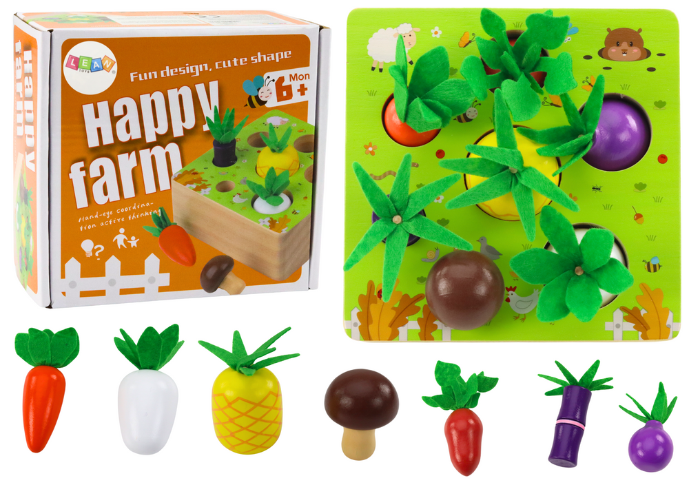 Memory Game Fruits And Vegetables Wooden
