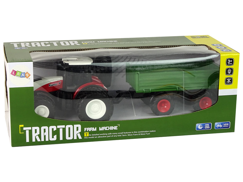 Rc Tractor With Trailer 1:24 Red Green
