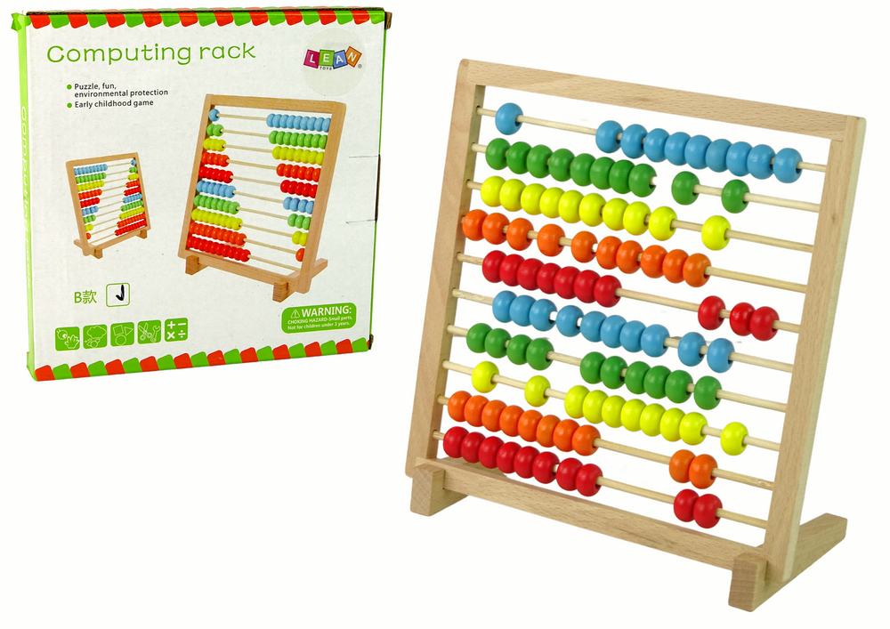 School Abacus Wooden Colorful Beads
