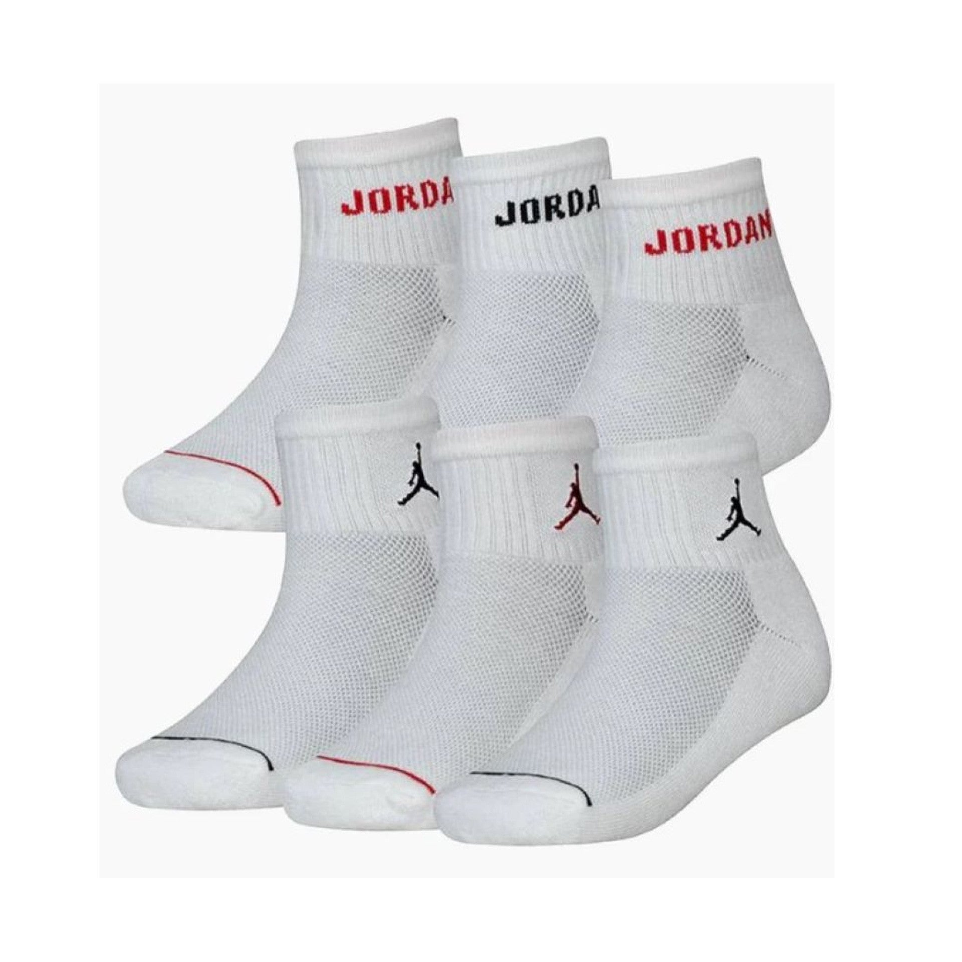 Calzini alla caviglia Nike Jordan Legend, confezione da 6, bianchi