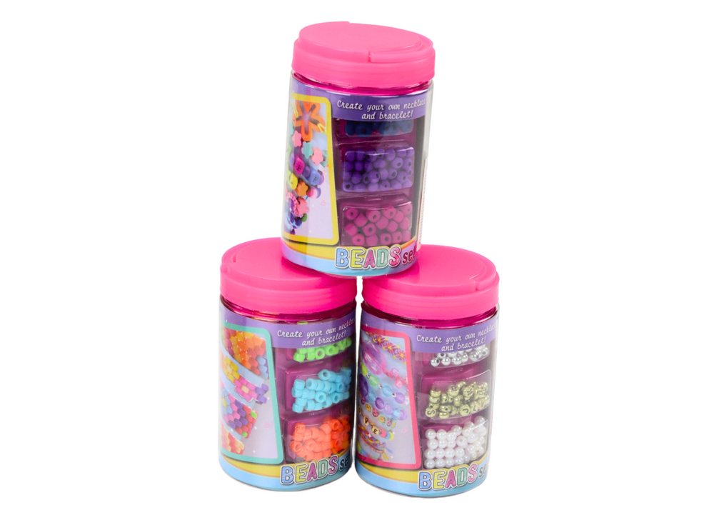 Set Of Beads In A Jar For Creating Jewelry 3in1