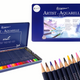 Set Of 36 Watercolor Pencils Metal Container
