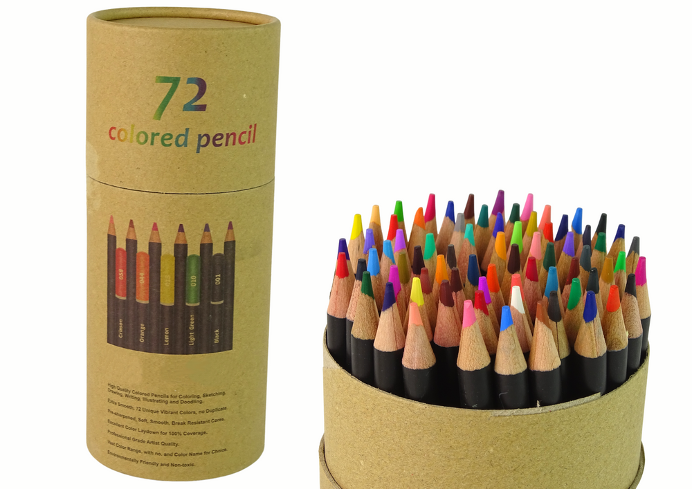 Set Of Crayons In A Tube Sharpener Eraser 74 Pcs.