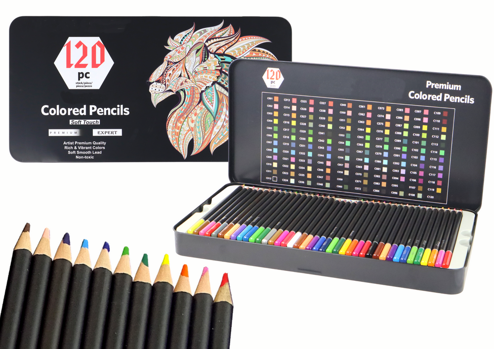 Premium Crayons Set 120 Pcs. Various Shades Color List