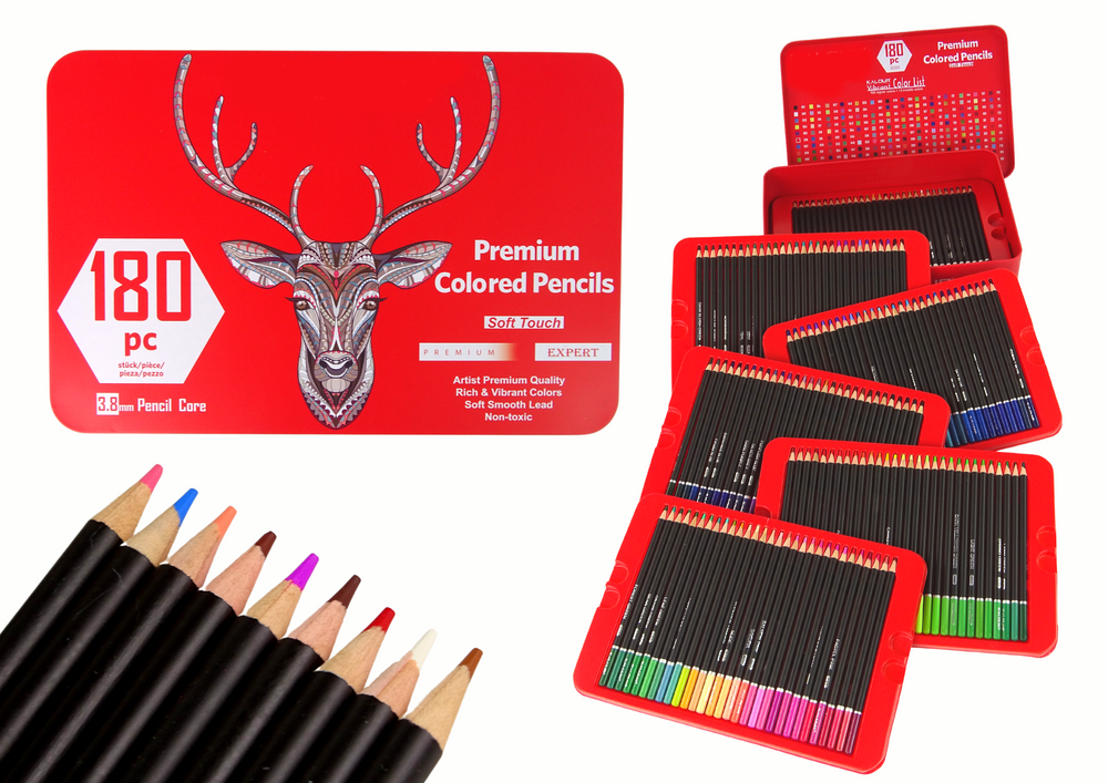 Little Artist's Set In A Metal Container Crayons 180 Pcs.