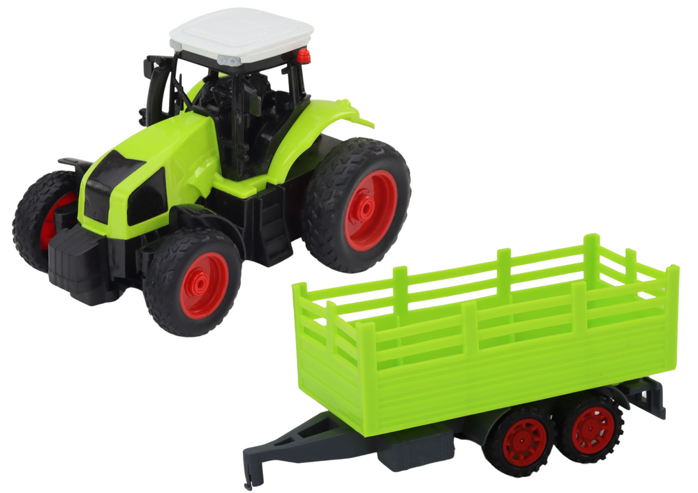 Remote Controlled Rc Tractor With Trailer 1:16 Green