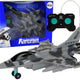 Military Jet Fighter Remote Controlled Rc Airplane Gray Lights