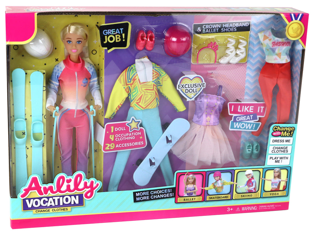 Anlily Children's Doll 4 Sports Skiing Accessories