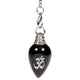 Полиран черен ахат Pendulum Ohm --комплект от 2 бр. - 16 G; 4 см