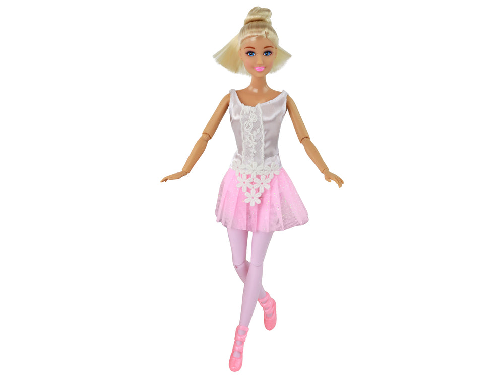 Children's Doll Anlily Ballerina Dancer Statuette Bun Pink Dress