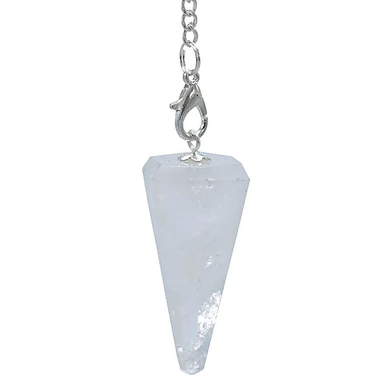 Kyvadlo Rockcrystal & Chakra Chain - 16 G; 3-4 cm