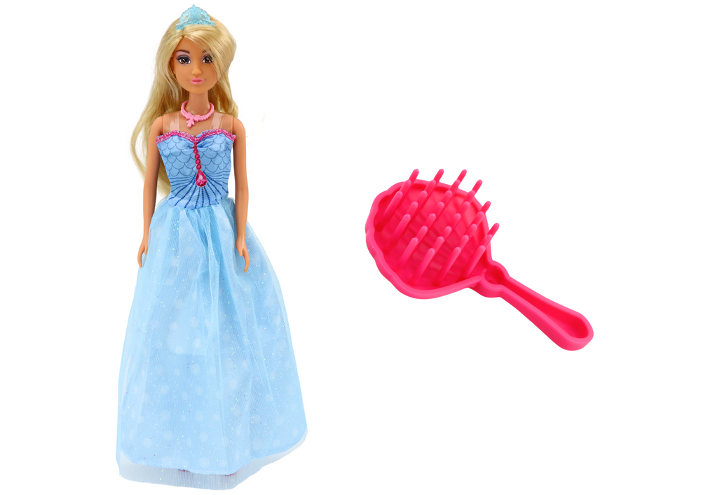 Anlily Mermaid Princess Blue Dress Brush Doll