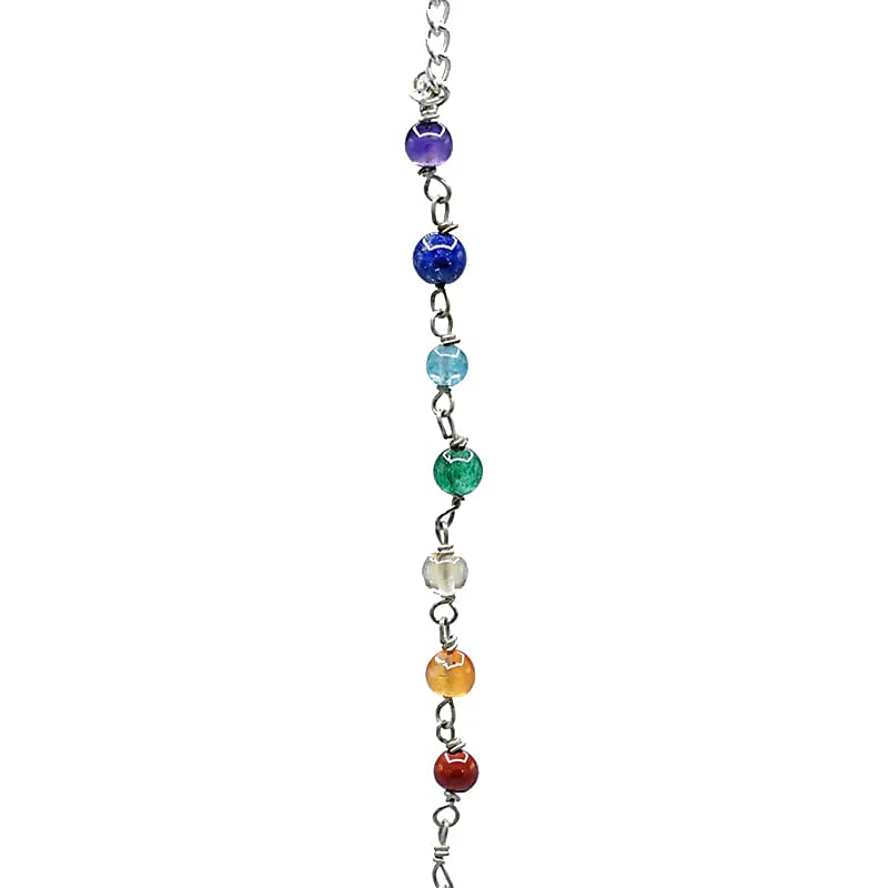 Pêndulo Quartzo Rosa Com Corrente Chakra - 16 G; 3-4 cm