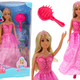Anlily Mermaid Princess Doll Pink Dress Brush
