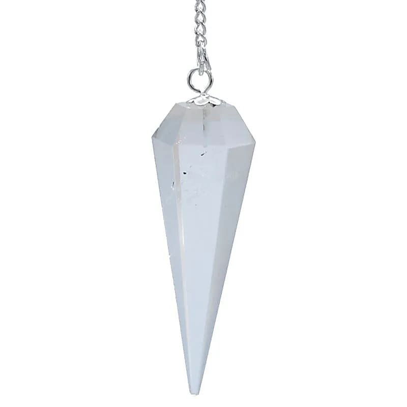 Pendulum Rock-crystal Facet Cut Pointed Tip --set Of 2 Pcs - 3.5 Cm