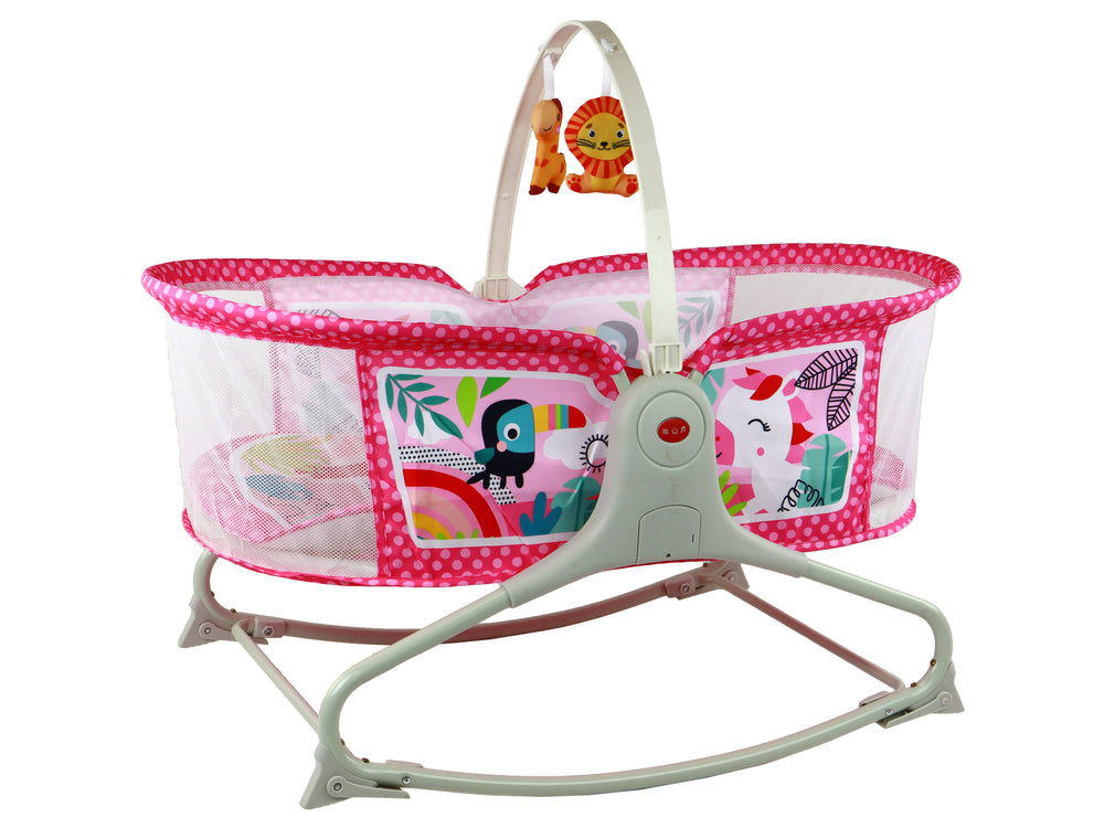 Multifunctional Bed Rocker 2in1 Children's Mat Sounds Vibrations Pink