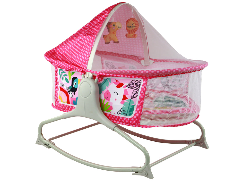 Multifunctional Bed Rocker 2in1 Children's Mat Sounds Vibrations Pink