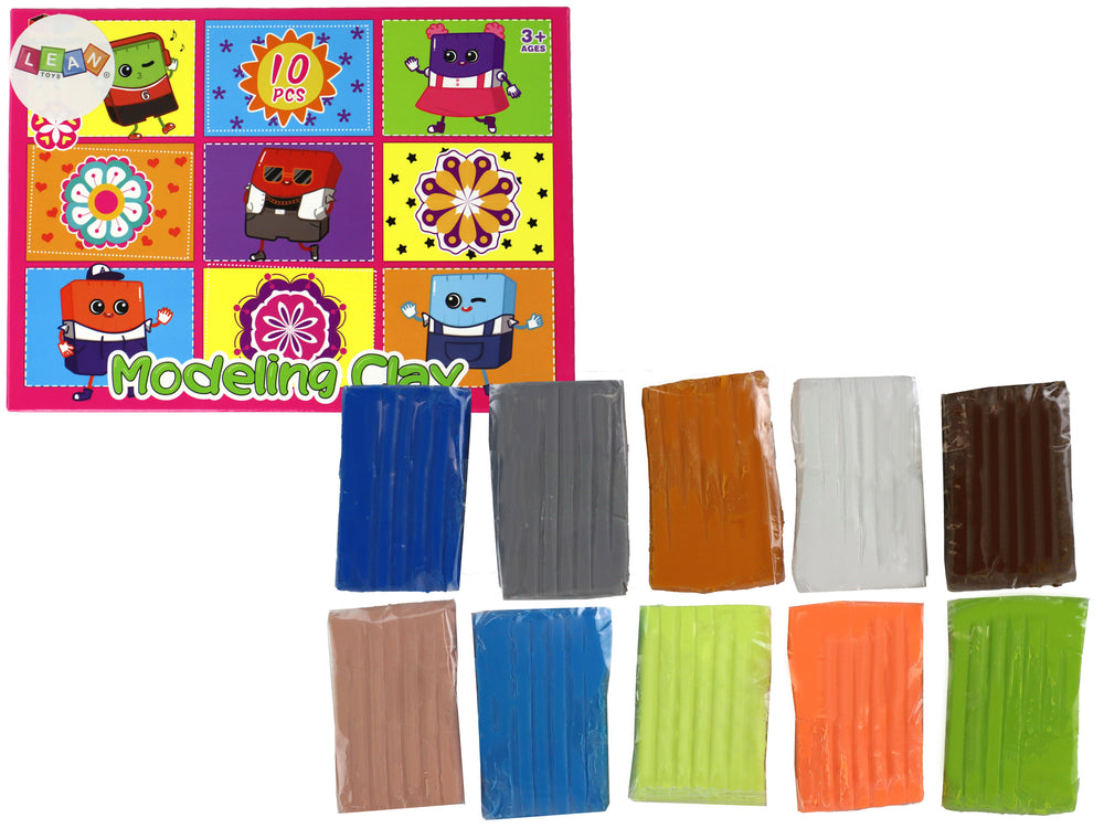 Artistic Set Of Plastic Clay 10 Colors