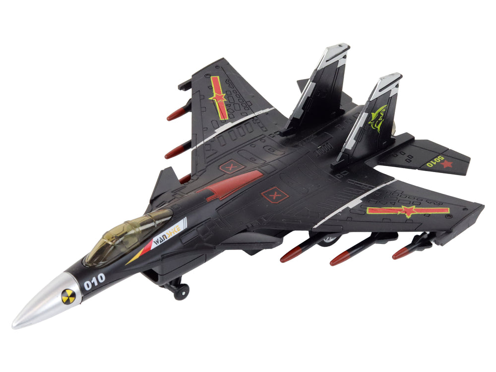Airplane Model With Friction Drive Gray Black Or Yellow