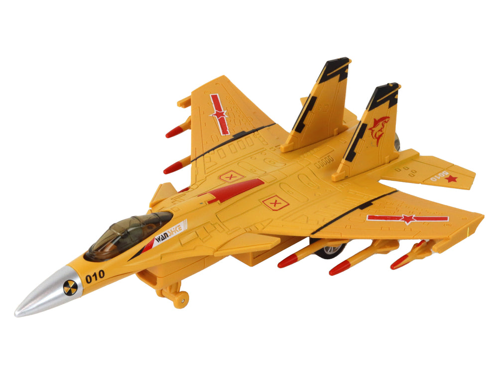 Airplane Model With Friction Drive Gray Black Or Yellow