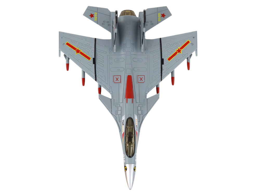 Airplane Model With Friction Drive Gray Black Or Yellow