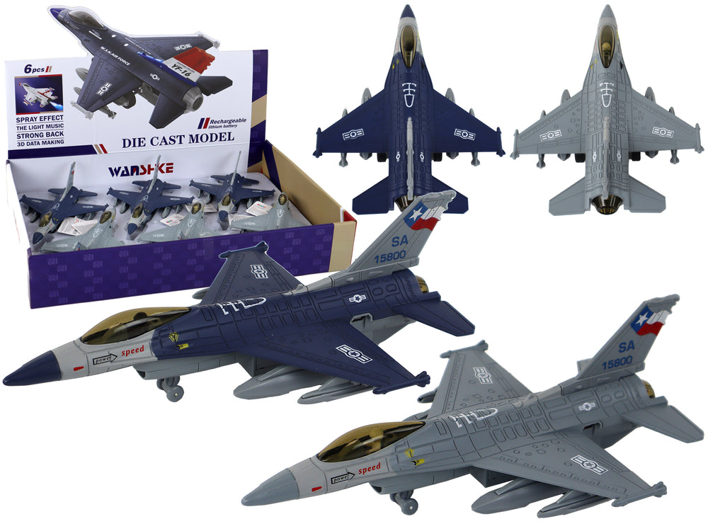 Model Of A Friction Driven Airplane Navy Blue Or Gray
