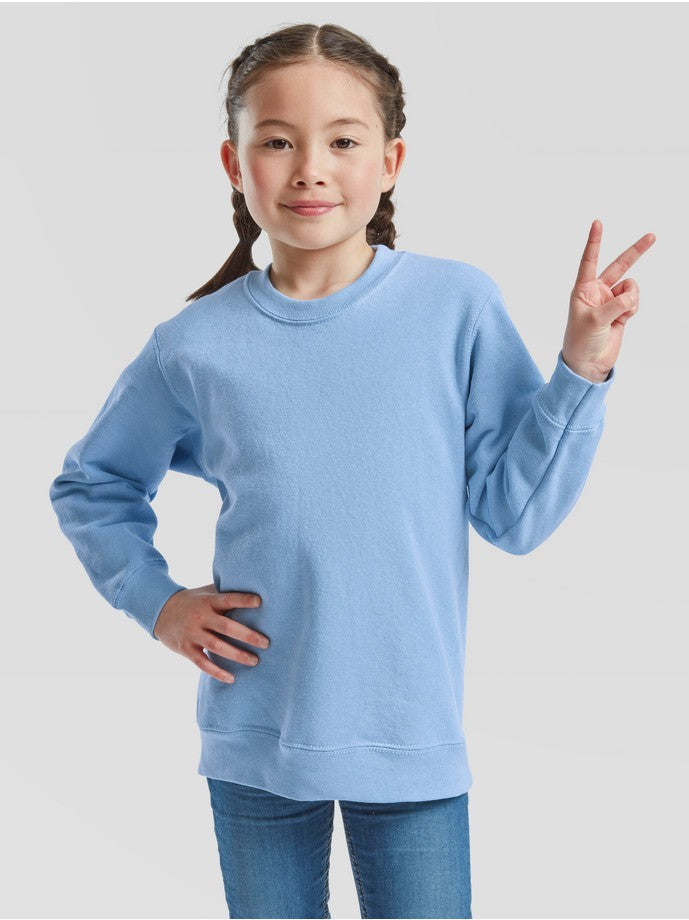 Fruit Of The Loom Kids Classic Set-⁠in Sweat Aweatshirt Azul Claro
