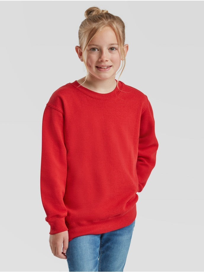 Fruit Of The Loom Kids Classic Set-⁠in Sweat Aweatshirt Rojo
