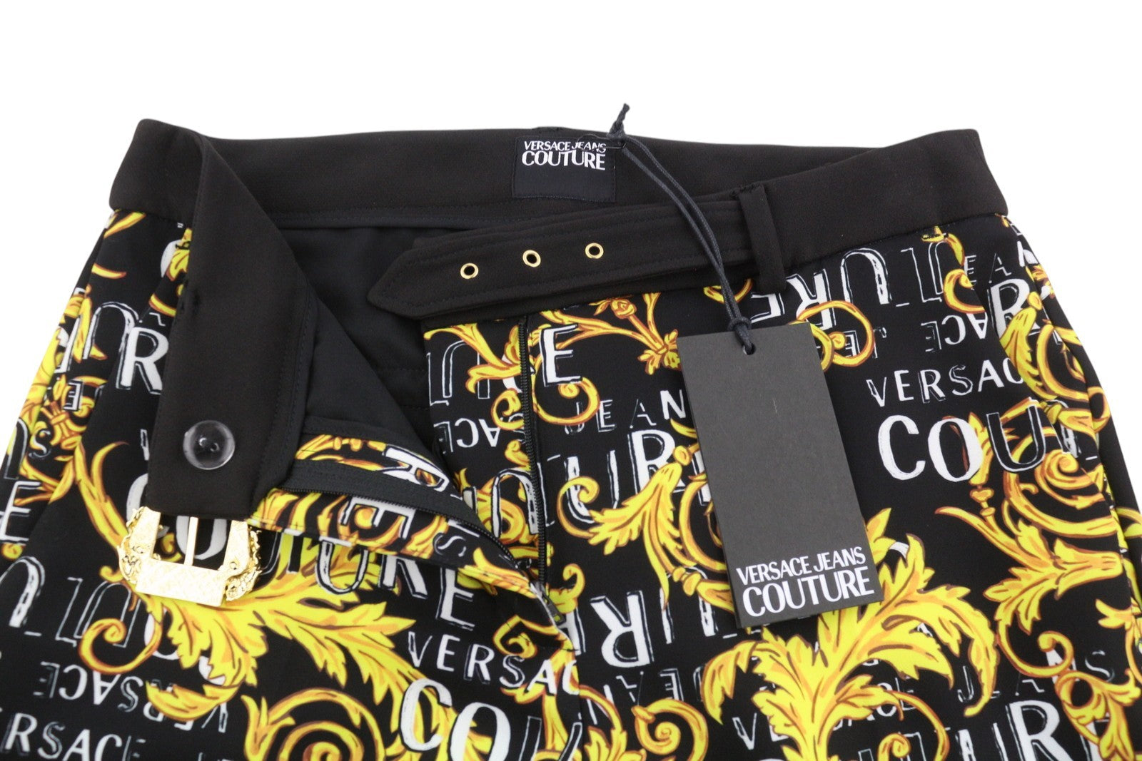 Versace Jeans Couture Cady Bistretch Print Logo Dame Buksenkle Rrp350
