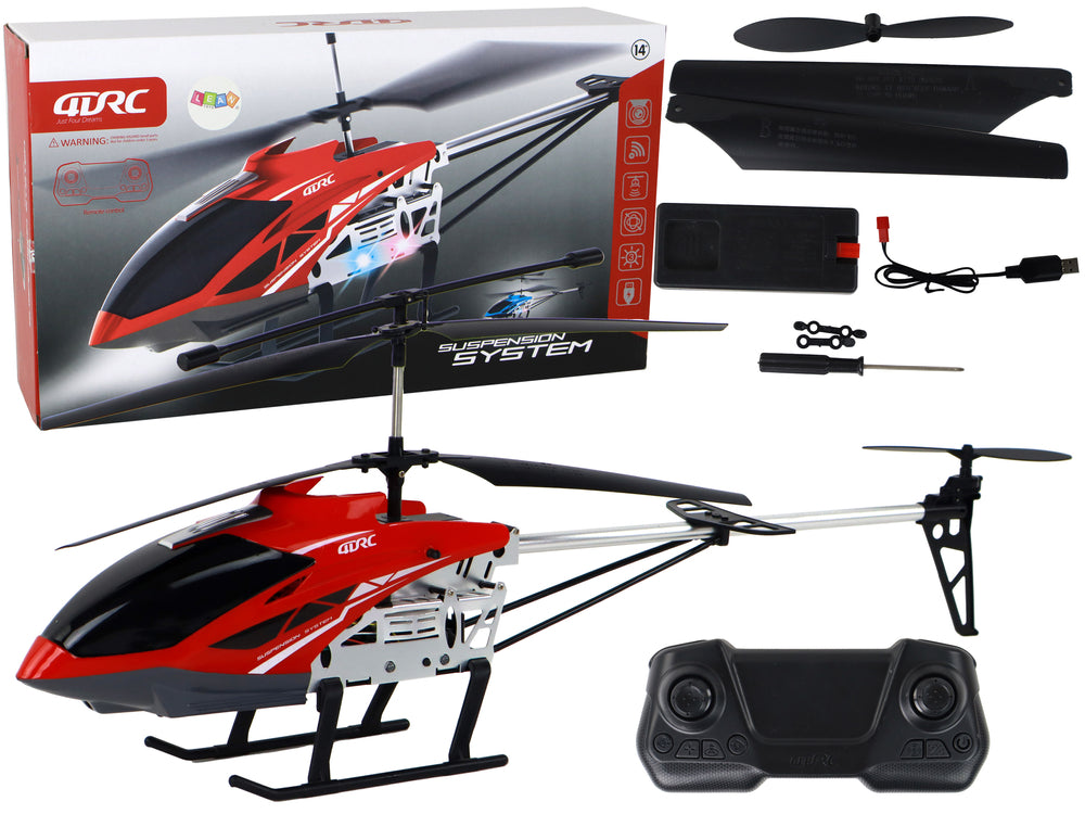 Helikopter zdalnie sterowany Helikopter zdalnie sterowany 70 cm czerwony