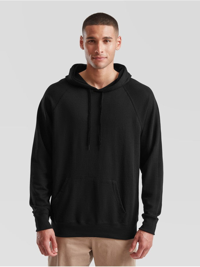 Fruit Of The Loom lichtgewicht sweatshirt met capuchon zwart