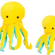 Plush Mascot Octopus Yellow Puppet 25 Cm