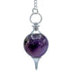 Retiazka na kyvadlo Ametyst & Metal & Chakra -- sada 2 ks - 24 G; 4 x 2 cm