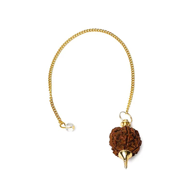 Rudraksha Pendulum Gold Color - 10 G; 4,5 Cm Set De 2 Buc