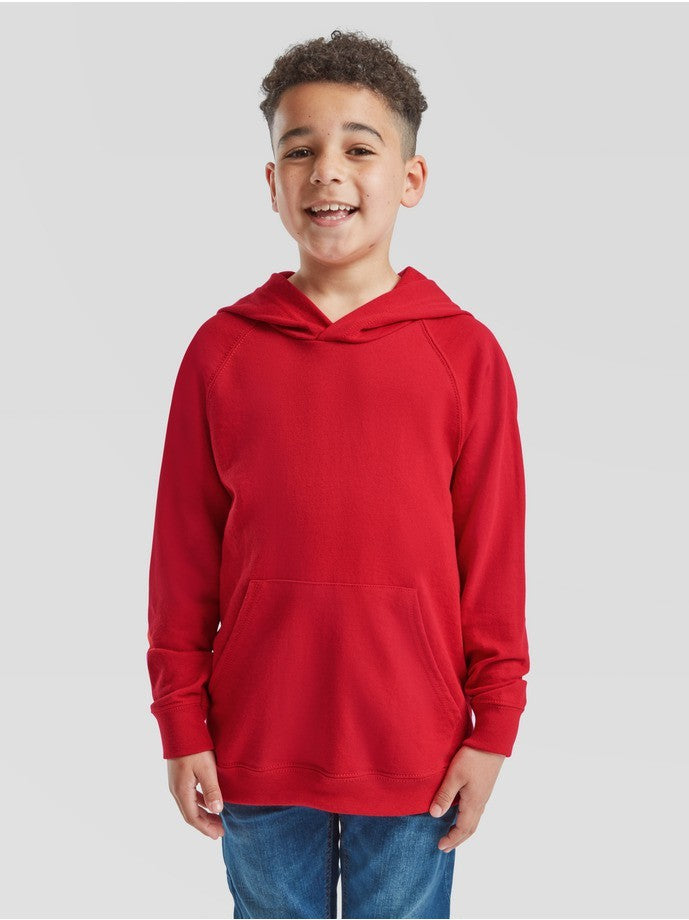Fruit Of The Loom Lichtgewicht Sweatshirt Met Capuchon Kinder Swearshirt Rojo