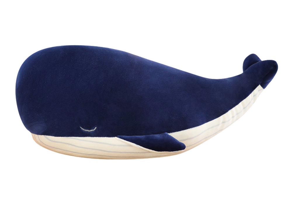Plush Mascot Whale Navy Blue 45 Cm