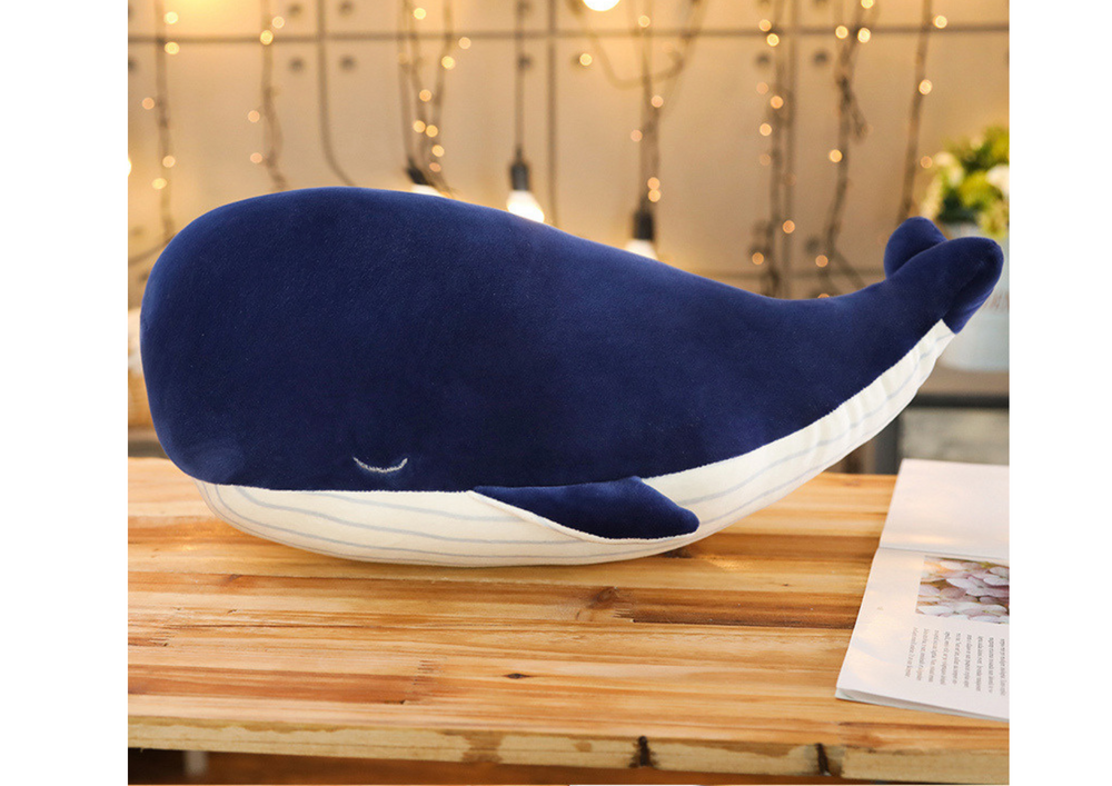 Plush Mascot Whale Navy Blue 45 Cm