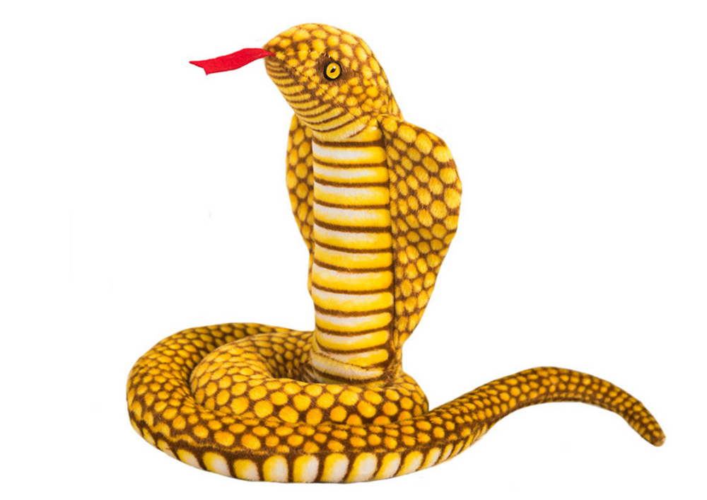 Peluche mascotte serpente re cobra giallo 100 cm