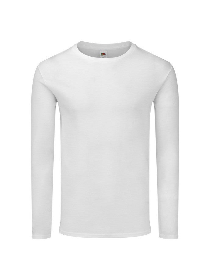 Camiseta Fruit Of The Loom Iconic 150 Classic Manga Larga Blanco