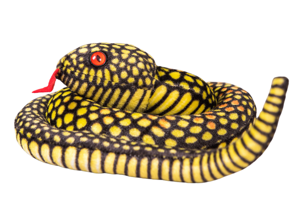 Plush Snake Mascot Yellow 100 Cm