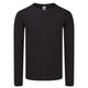 Класическа тениска с дълъг ръкав Fruit Of The Loom Iconic 150 Negro