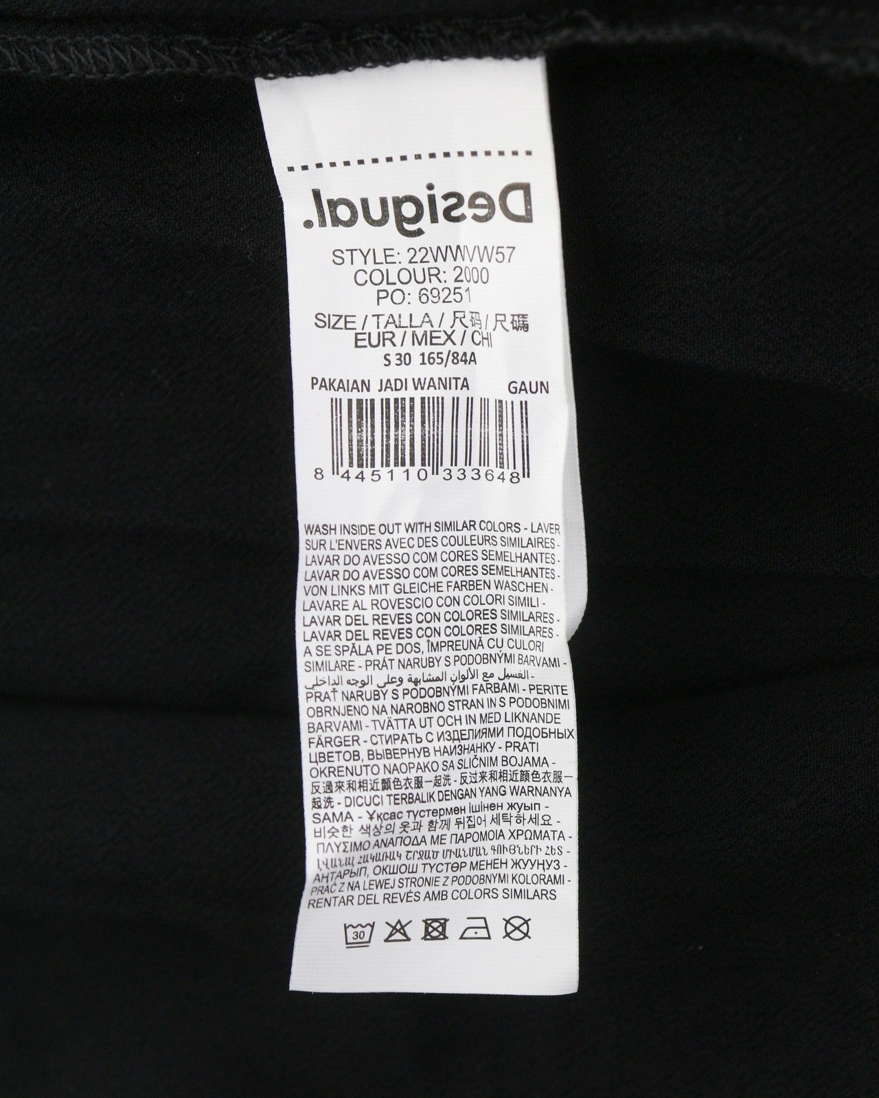 Desigual Weste Marian Damen Kleidschwarz gemustert übergroße 3/4 Ärmel