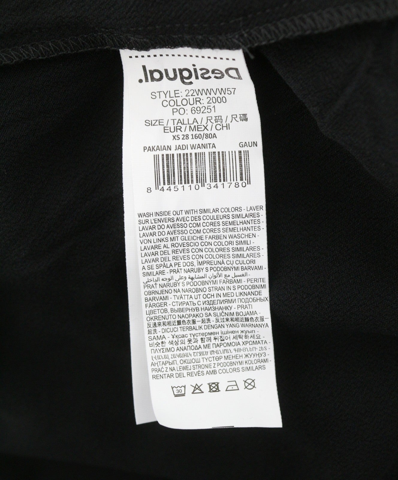 Desigual Vest Marian Kvinder Dresssort mønstret Oversized 3/4 ærmer
