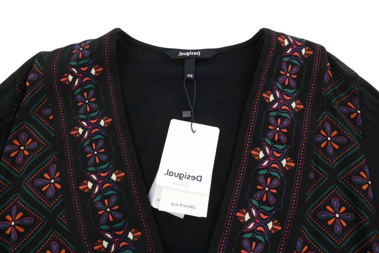 Desigual Vest Marian Kvinder Dresssort mønstret Oversized 3/4 ærmer