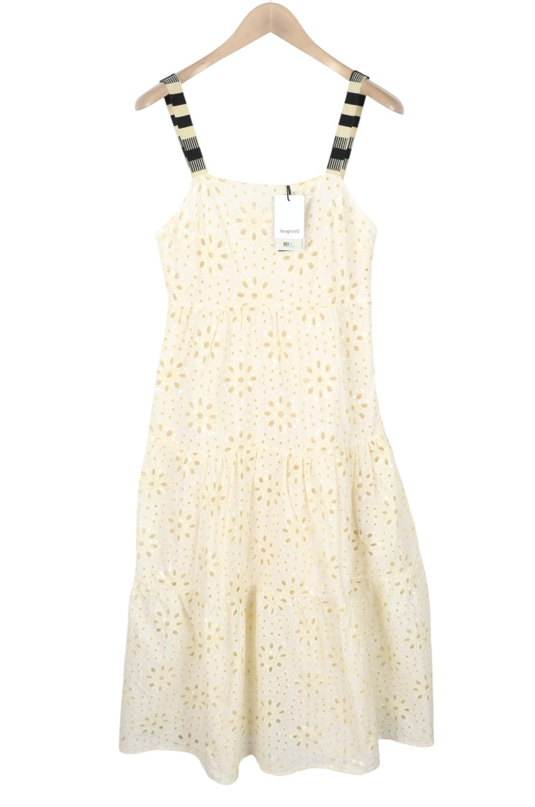Desigual Weste Leah Damen Dressoff Weiß Glitzer Pailletten ärmellos Midi