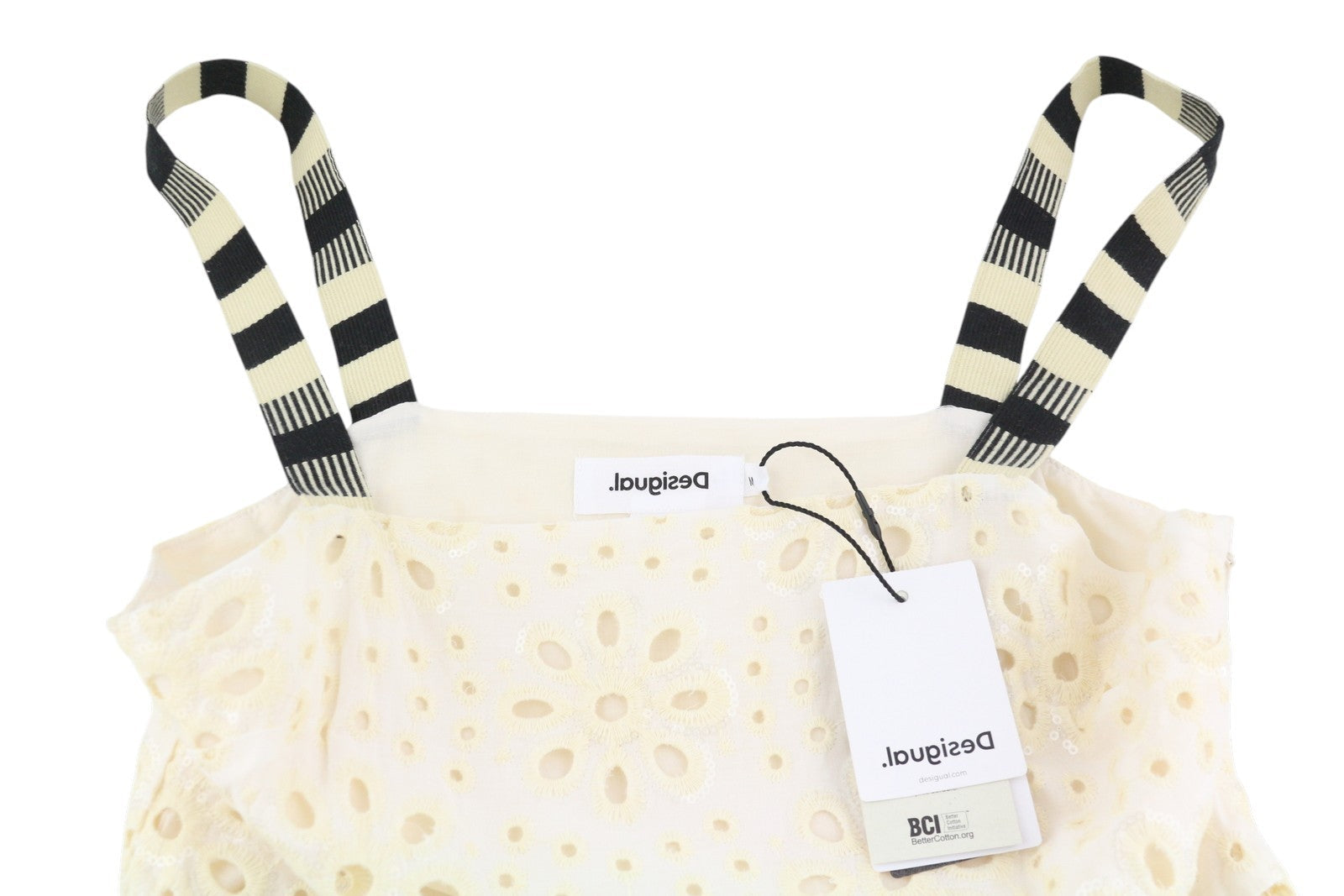 Desigual Weste Leah Damen Dressoff Weiß Glitzer Pailletten ärmellos Midi