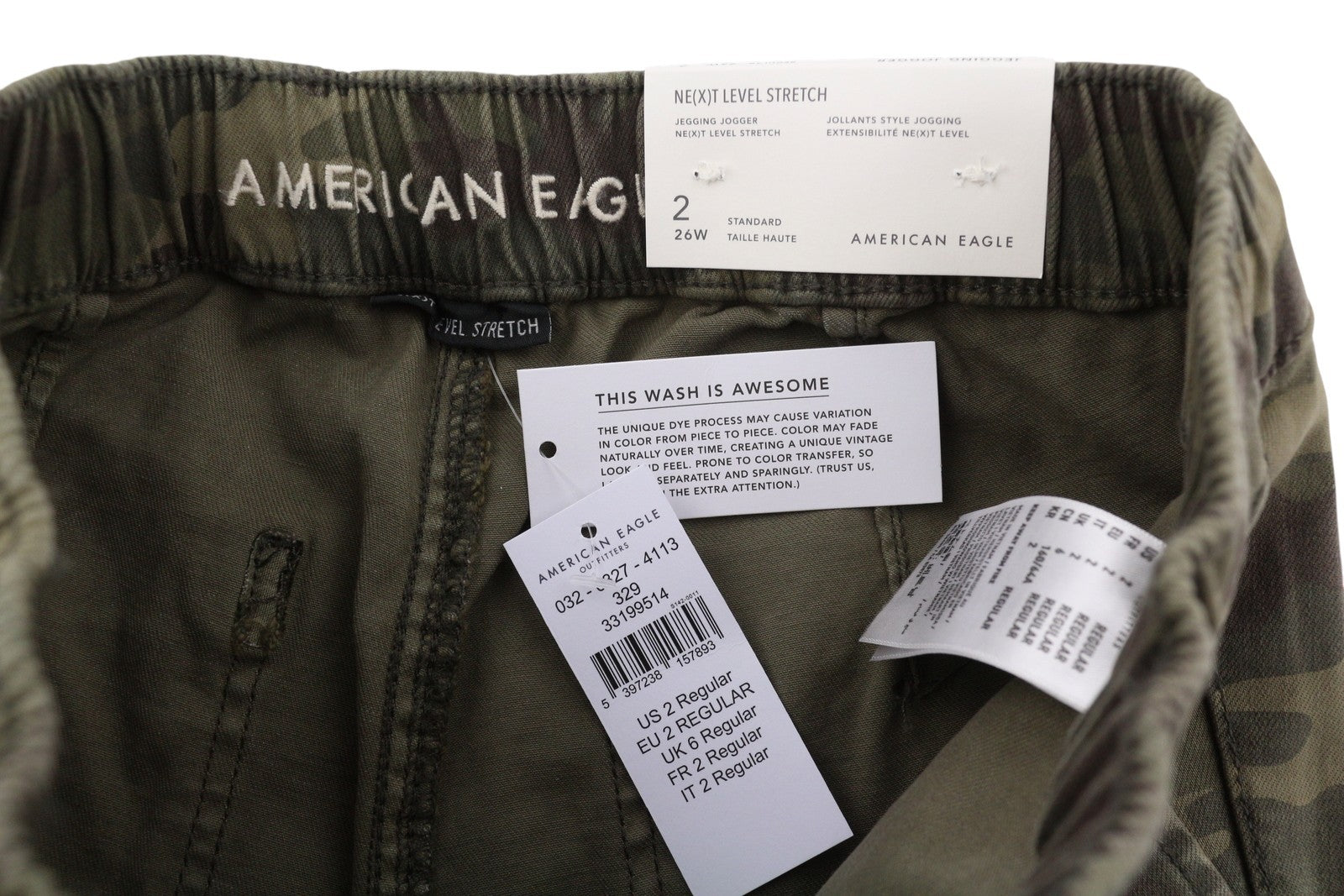 American Eagle Outfitters Jegging Jogger Women Trousersgreen Camouflage