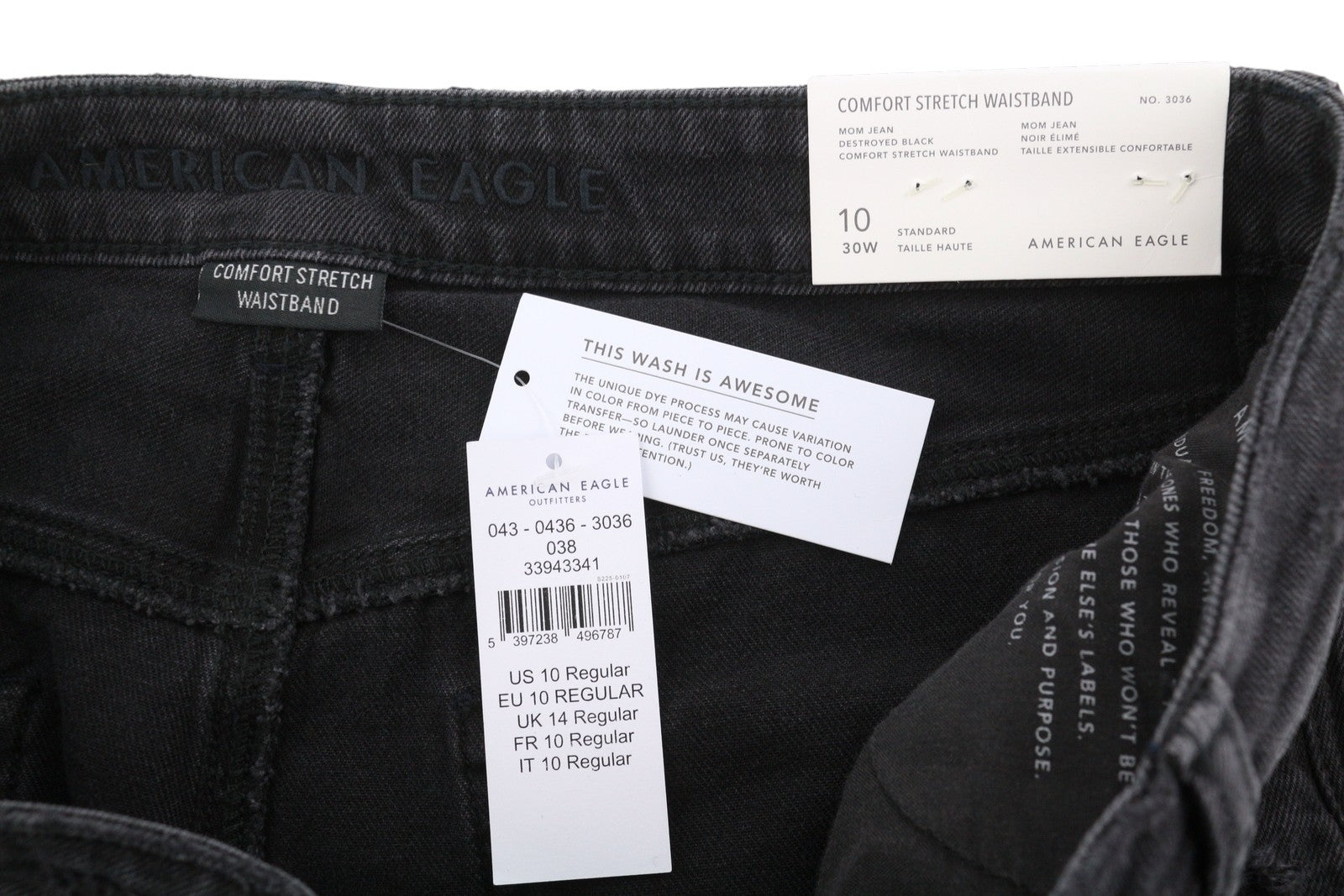 American Eagle Outfitters Mom Women Jeanscomfort Stretch Waistband Distress