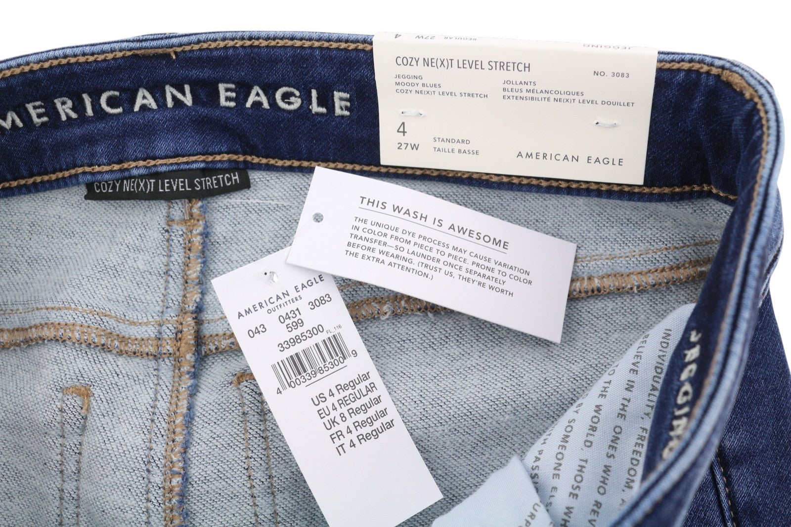 American Eagle Outfitters Jegging Cozy Women Jeansstretch Moody Blues Faded