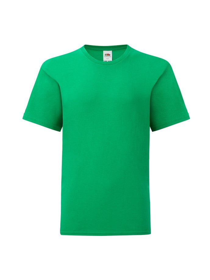 T-shirt da ragazza Iconic 150 T di Fruit Of The Loom Verde